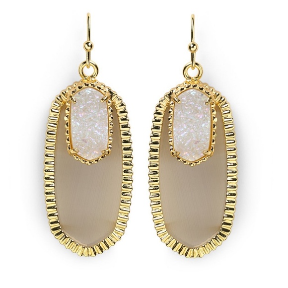 Kendra Scott Jewelry - Rare Kendra Scott Dayton two stone earrings Gold